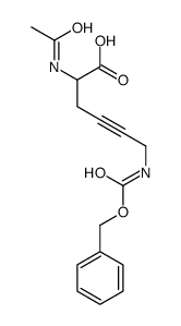 2-acetamido-6-(phenylmethoxycarbonylamino)hex-4-ynoic acid Structure