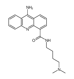 N-((4-dimethylamino)butyl)-9-aminoacridine-4-carboxamide structure