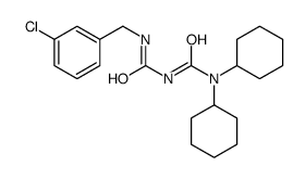 3-[(3-chlorophenyl)methylcarbamoyl]-1,1-dicyclohexylurea Structure