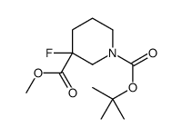 1,3-PIPERIDINEDICARBOXYLIC ACID, 3-FLUORO-, 1-(1,1-DIMETHYLETHYL) 3-METHYL ESTER Structure