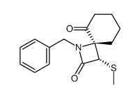 (3S,4R)-1-Benzyl-3-methylsulfanyl-1-aza-spiro[3.5]nonane-2,5-dione Structure