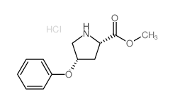 (2S,4S)-4-苯氧基-2-吡咯啉甲酸甲酯(HCL)结构式