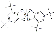 2-Methyl-4,4',6,6'-tetrakis(1,1-dimethylethyl)-2,2'-spirobi[1,3,2-benzodioxarsole]结构式