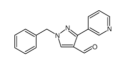 1H-Pyrazole-4-carboxaldehyde, 1-(phenylmethyl)-3-(3-pyridinyl) Structure