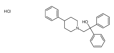 1,1-diphenyl-2-(4-phenylpiperidin-1-yl)ethanol,hydrochloride Structure