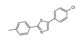 5-(4-chlorophenyl)-2-(4-methylphenyl)thiazole结构式