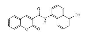 N-(5-hydroxynaphthalen-1-yl)-2-oxo-2H-chromene-3-carboxamide结构式