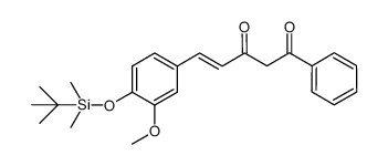 (E)-5-(4-tert-butyldimethylsilyloxy-3-methoxyphenyl)-1-phenylpent-4-ene-1,3-dione结构式