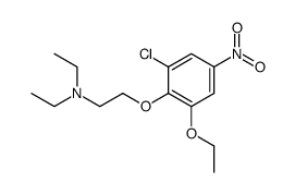 1-Chlor-5-nitro-3-aethoxy-2-<2-diaethylamino-aethoxy>-benzol结构式