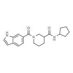 N-cyclopentyl-1-(1H-indol-6-ylcarbonyl)piperidine-3-carboxamide Structure