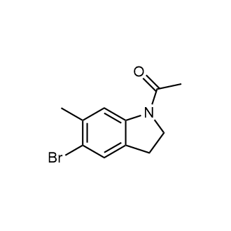 1-(5-Bromo-6-methyl-indolin-1-yl)ethanone structure