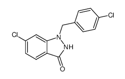 6-chloro-1-(4-chloro-benzyl)-1,2-dihydro-indazol-3-one Structure