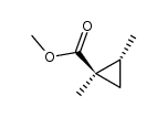 Cyclopropanecarboxylic acid, 1,2-dimethyl-, methyl ester, (1R,2R)-rel- (9CI) Structure