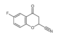 6-fluoro-4-oxo-2,3-dihydrochromene-2-carbonitrile Structure