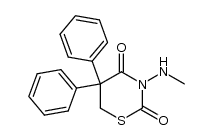 3-Methylamino-5,5-diphenyl-5,6-dihydro-2H-1,3-thiazin-2,4(3H)-dion结构式