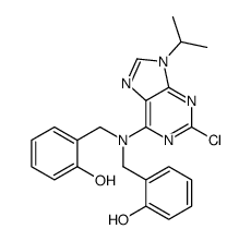 2-Chloro-6-[n,n-di(2-hydroxybenzyl)amino]-9-isopropylpurine Structure