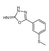 5-(3-methylsulfanylphenyl)-1,3,4-oxadiazol-2-amine structure