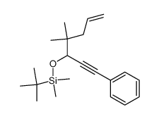 tert-Butyl-(2,2-dimethyl-1-phenylethynyl-pent-4-enyloxy)-dimethyl-silane结构式