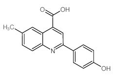 2-(4-羟基苯基)-6-甲基喹啉-4-羧酸结构式