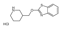 2-(Piperidin-3-ylmethoxy)-benzothiazole hydrochloride结构式