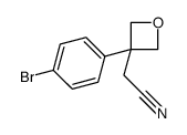 2-(3-(4-bromophenyl)oxetan-3-yl)acetonitrile结构式