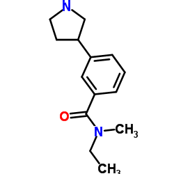 N-Ethyl-N-methyl-3-pyrrolidin-3-yl-benzamide结构式