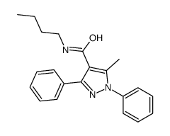 N-butyl-5-methyl-1,3-diphenylpyrazole-4-carboxamide结构式