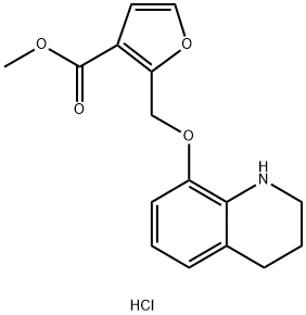 methyl 2-[(1,2,3,4-tetrahydroquinolin-8-yloxy)methyl]furan-3-carboxylate hydrochloride Structure