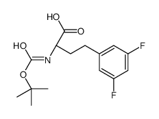 (2R)-4-(3,5-difluorophenyl)-2-[(2-methylpropan-2-yl)oxycarbonylamino]butanoic acid Structure