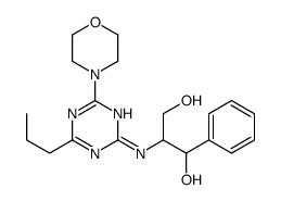 2-[(4-morpholin-4-yl-6-propyl-1,3,5-triazin-2-yl)amino]-1-phenylpropane-1,3-diol结构式