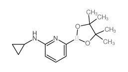 N-Cyclopropyl-6-(4,4,5,5-tetramethyl-1,3,2-dioxaborolan-2-yl)pyridin-2-amine structure