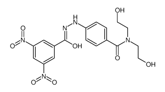 4-[2-(3,5-dinitrobenzoyl)hydrazinyl]-N,N-bis(2-hydroxyethyl)benzamide Structure