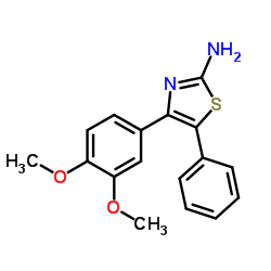 4-(3,4-二甲氧基苯基)-5-苯基噻唑-2-胺图片