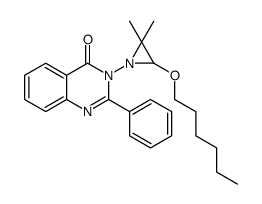 3-(3-hexoxy-2,2-dimethylaziridin-1-yl)-2-phenylquinazolin-4-one结构式