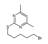 2-(5-bromopentylsulfanyl)-4,6-dimethylpyrimidine结构式