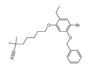 1-bromo-2-benzyloxy-4-(6-methyl-6-cyanoheptyloxy)-5-ethylbenzene Structure