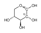 d-[1,2-13c2]xylose Structure