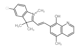 (7E)-7-[(2Z)-2-(5-chloro-1,3,3-trimethyl-indol-2-ylidene)ethylidene]-5-methyl-1H-quinolin-8-one结构式