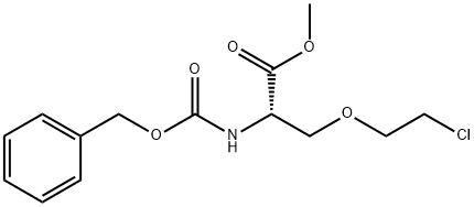 (S)-Methyl 2-(benzyloxycarbonyl)-3-(2-chloroethoxy)propanoate结构式