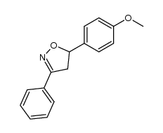 5-(4-methoxyphenyl)-3-phenyl-4,5-dihydroisoxazole结构式