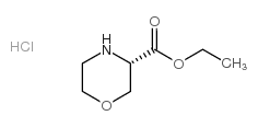 吗啉-3-羧酸-(S)-乙酯盐酸盐结构式