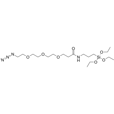 Azido-PEG3-amide-C3-triethoxysilane structure