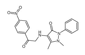 1,5-dimethyl-4-[[2-(4-nitrophenyl)-2-oxoethyl]amino]-2-phenylpyrazol-3-one结构式