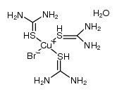 Cu(thiourea)3Br monohydrate Structure