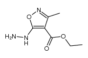 5-hydrazino-3-methyl-isoxazole-4-carboxylic acid ethyl ester结构式