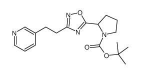 2-[3-(2-PYRIDIN-3-YL-ETHYL)-[1,2,4]OXADIAZOL-5-YL]-PYRROLIDINE-1-CARBOXYLIC ACID TERT-BUTYL ESTER Structure