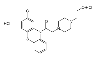 1-(2-chlorophenothiazin-10-yl)-2-[4-(2-hydroxyethyl)piperazin-1-yl]ethanone,dihydrochloride结构式