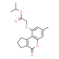 propan-2-yl 2-[(7-methyl-4-oxo-2,3-dihydro-1H-cyclopenta[c]chromen-9-yl)oxy]acetate结构式