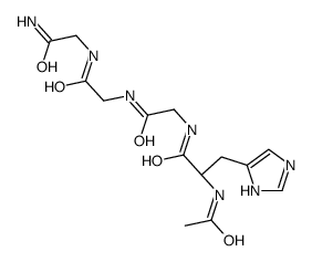 (2S)-2-acetamido-N-[2-[[2-[(2-amino-2-oxoethyl)amino]-2-oxoethyl]amino]-2-oxoethyl]-3-(1H-imidazol-5-yl)propanamide结构式