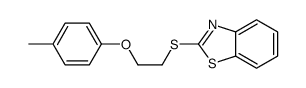 2-[2-(4-methylphenoxy)ethylsulfanyl]-1,3-benzothiazole结构式